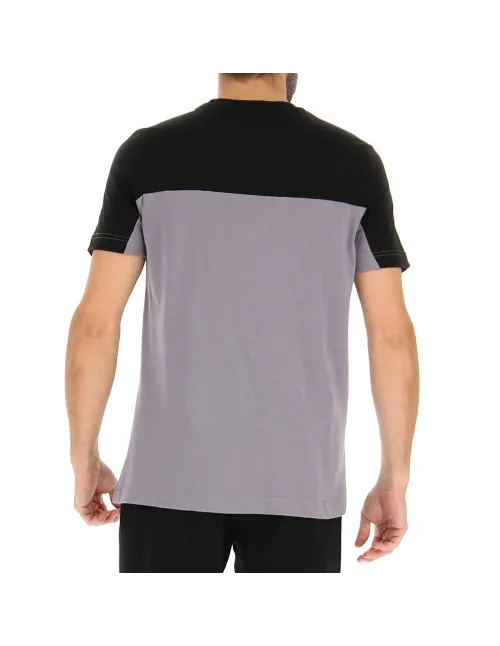 Camiseta Lotto Dinamico Vi Block Gris Negro | Ofertas de pádel